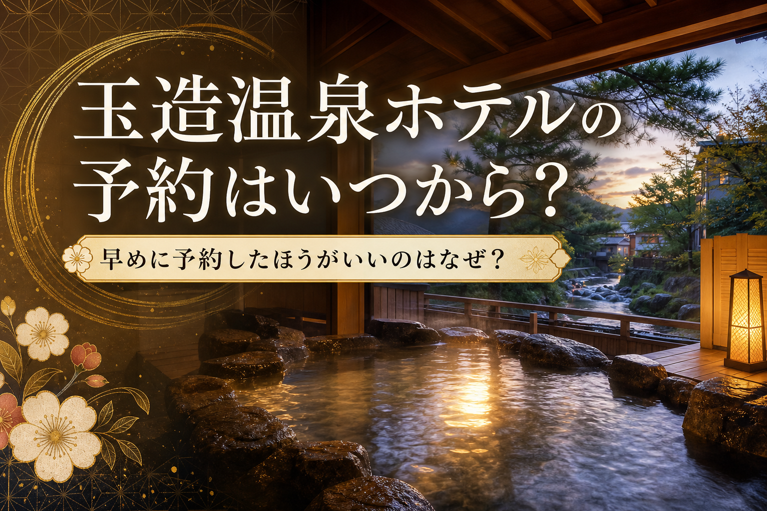 早めに予約したほうがいいのはなぜ?