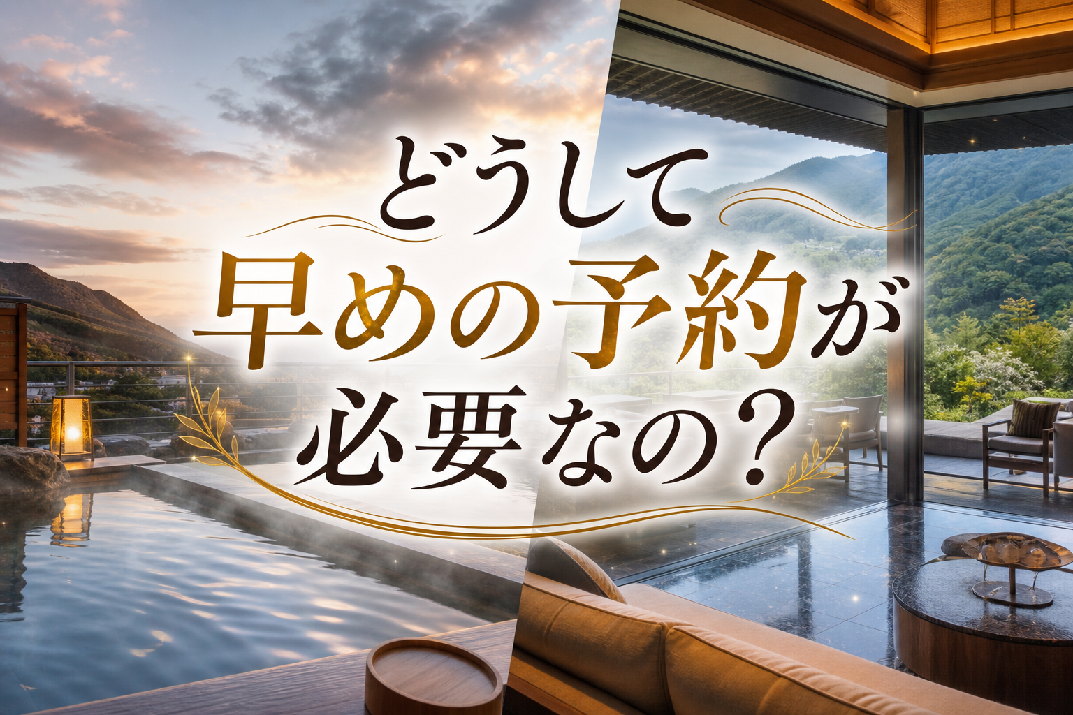 どうして早めの予約が必要なの？