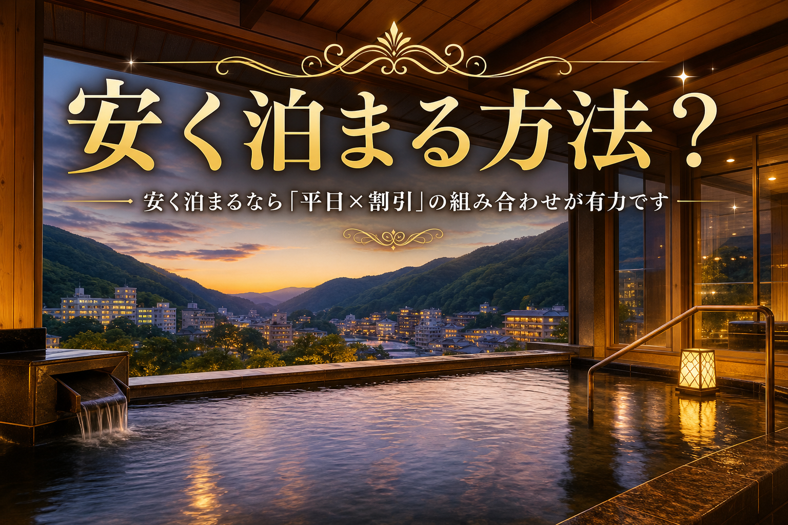 安く泊まるなら「平日×割引」の組み合わせが有力です