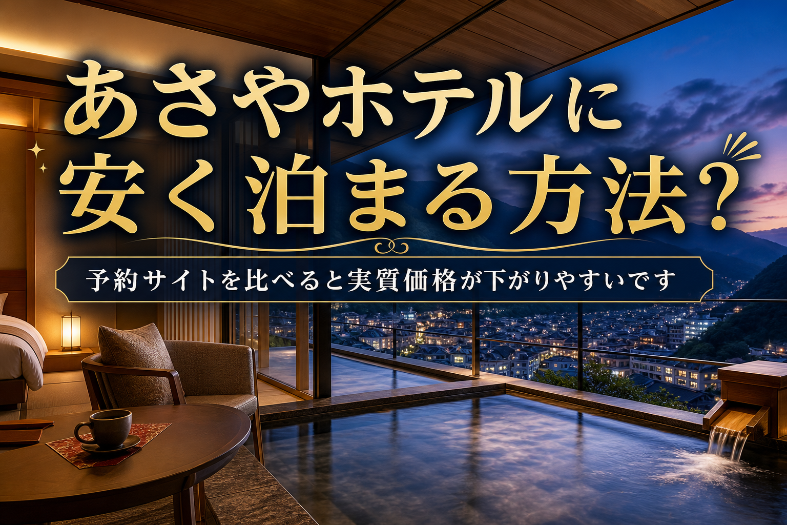予約サイトを比べると実質価格が下がりやすいです