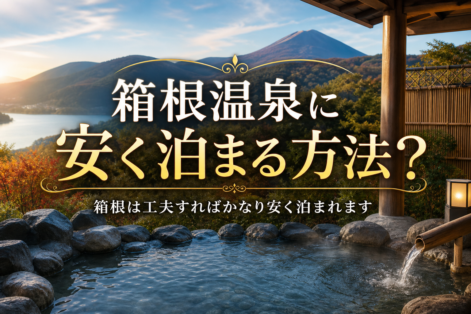 箱根は工夫すればかなり安く泊まれます