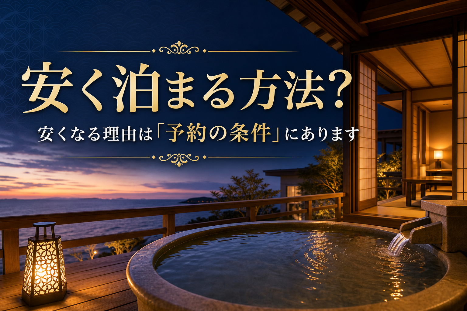 安くなる理由は「予約の条件」にあります