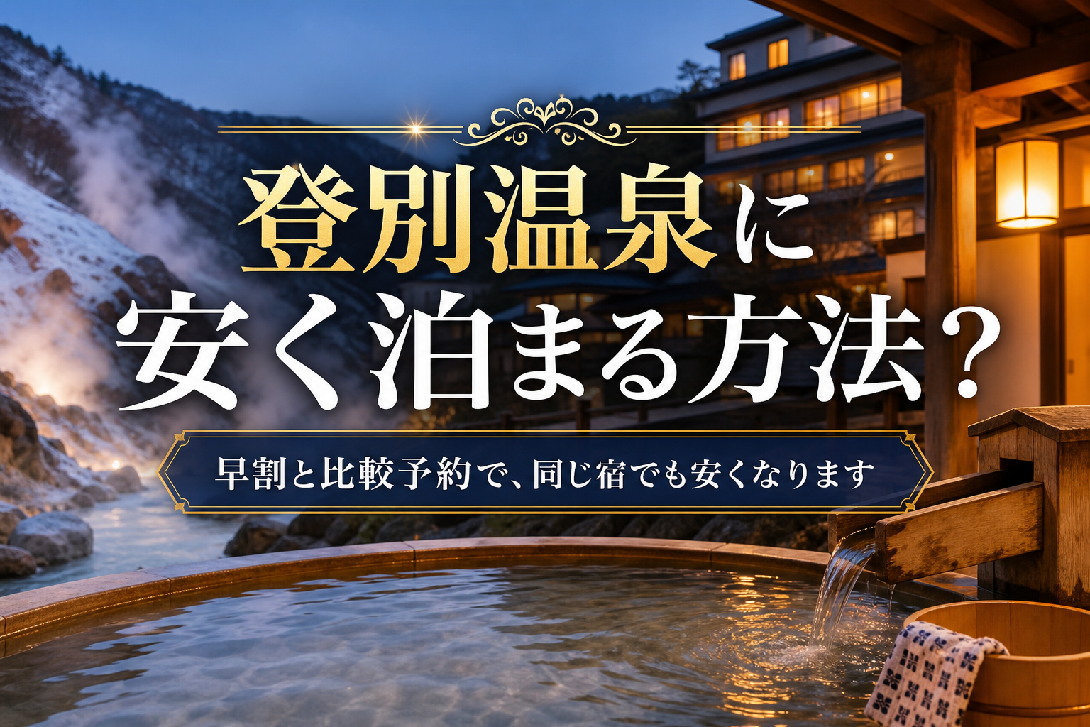早割と比較予約で、同じ宿でも安くなります